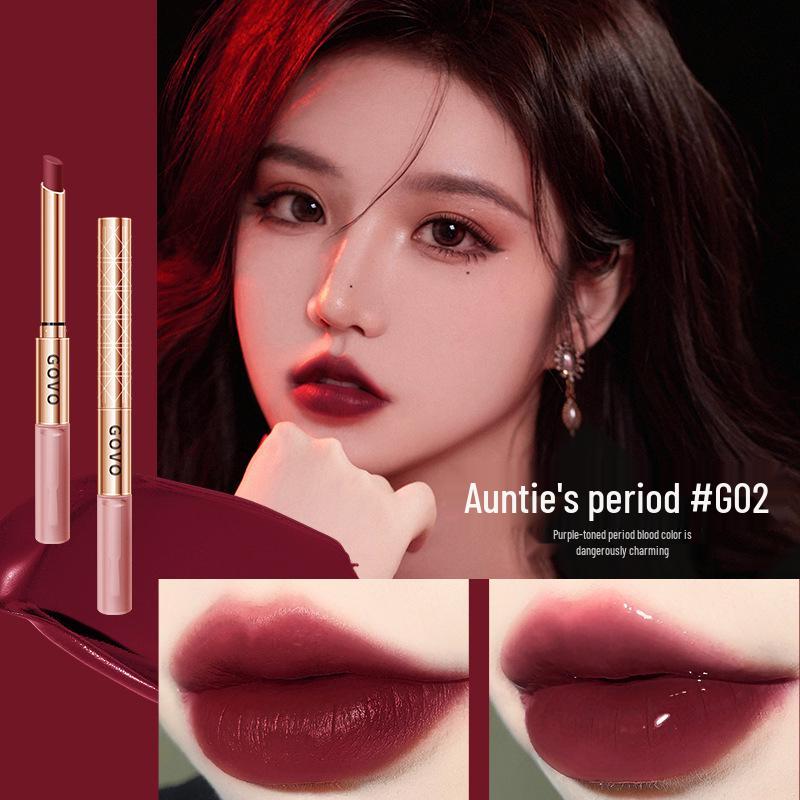 GOVO Jingchun Waterproof Long-Lasting Stiletto Lipstick - Non-Fading, Non-Transfer, Internet Celebrity Beauty
