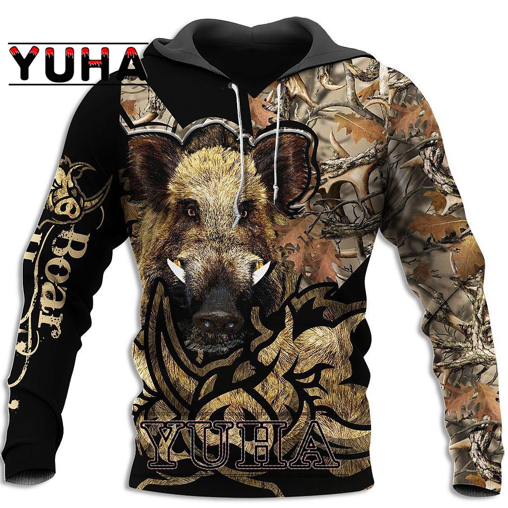 Толстовка с капюшоном Bear Hunting 3D Print Hoodies/Sweetshirt для мужчин и женщин — фото 18
