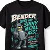 Bender Futurama Retro Robot Komedie SciFi Kreslený Unisex Tričko