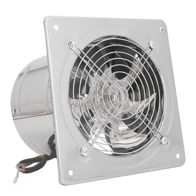 6palcový kovový odsávací ventilátor s a zpětnou klapkou 500m³Celsiush Nástěnný ventilační ventilátor pro garáž kuchyň koupelnu kurník stříbrný