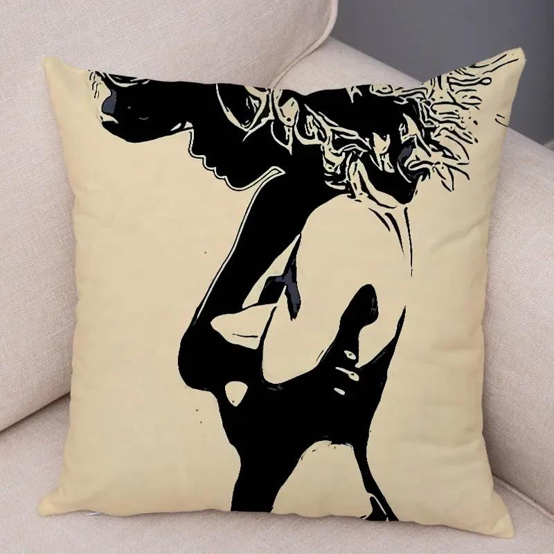 Home Decor Living Room Cartoon Sexy Lady Pillowcase Decoration Pretty Girl Ass Cushion Cover Sofa Car