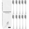 10Pcs Replacement Brush Heads Compatible with Ordo Sonic Electric Toothbrush, Soft Bristles for Deep Cleaning, Black