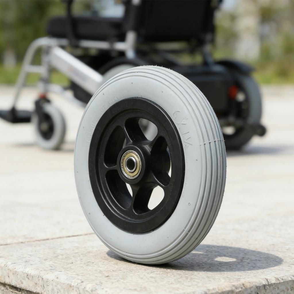 Roată Față 6 Inch Anvelopă Gri pentru Scaun cu Rotile Electric Ottobock Instalare Ușoară