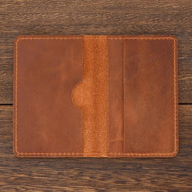 Leather Card Holder, Simple Leather Short Wallet, Ultra-Thin Men'S 20% Off Card Bag, Crazy Horse Leather Small Wallet.
