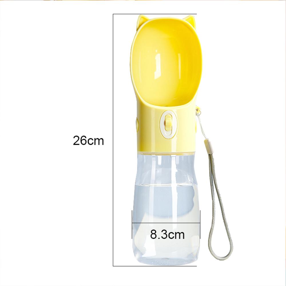 Portable Pet Drinking Bottle Dispenser Outdoor Walking Puppy Water Cup Bowls For Small Large Dogs Cat Kitten Ear Design Supplies