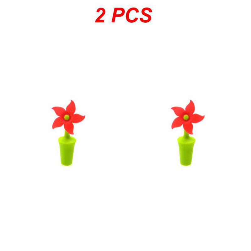 Flower Silicone Wine Bottle Stopper Wine Beer Champagne Bottle Leak-proof Sealing Cork Cork Convenient Kitchen Bar Accessories