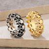 Skull Circle Ring 316L Stainless Steel Jewelry Unisex Skeleton Punk Ring size 7-13