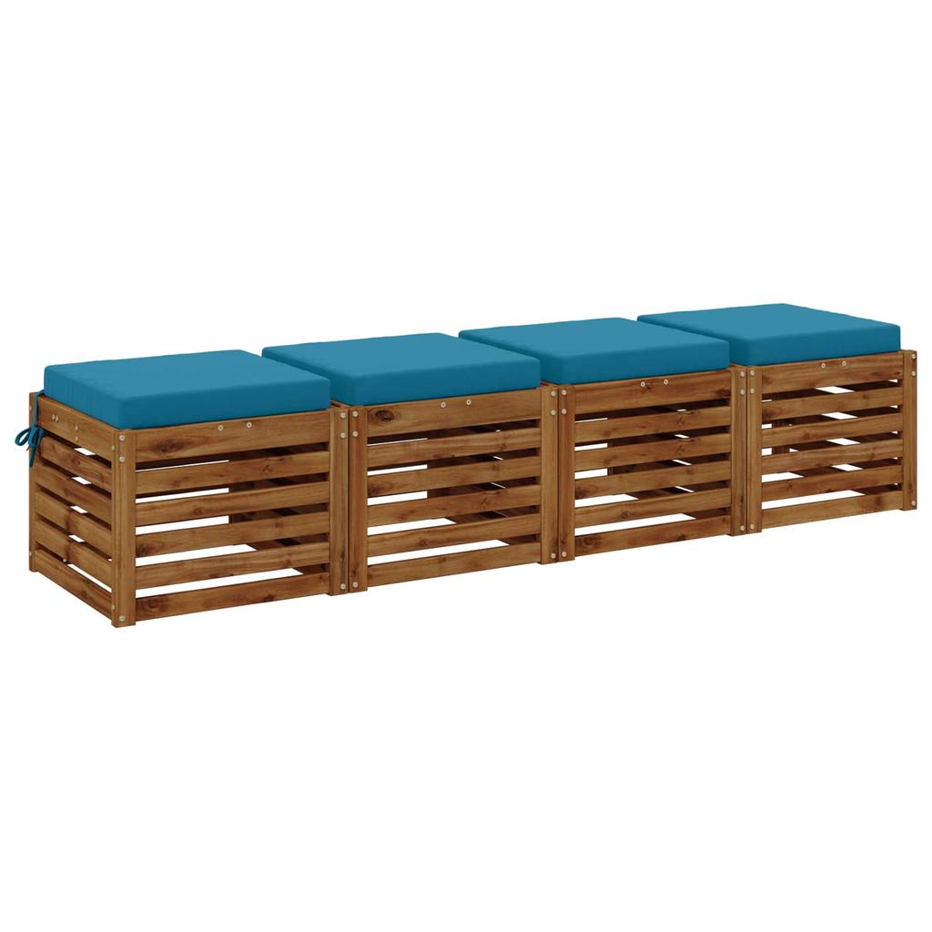 4 piece seat cushion set SOEST 4 pcs. 100percent  Polyester Sky Blue
