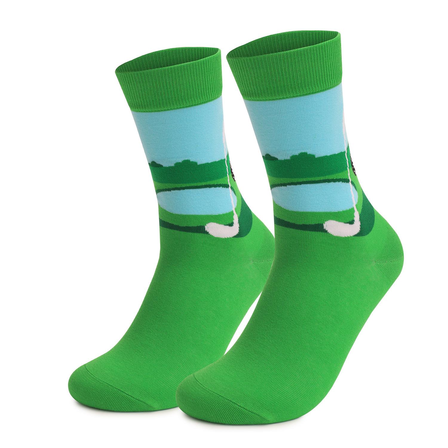 Wadenhohe Golf Sportsocken - Europäischer & Amerikanischer Stil für Herren & Damen, Tolle Geschenkidee 40-45 blue
