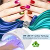 48W LED UV Cordless Nail Lamp Rechargble Nail Gel Dryer NaMachine LED Nail Lamp Fingernails Toenails Curing Equipment Nail Art Tool