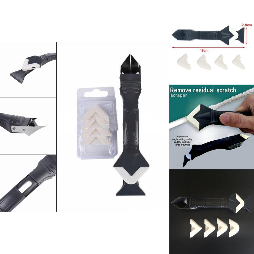 Versatile 3-in-1 Silicone Sealant Tool Kit Featuring Stylish Design And Organized Storage For Easy Use