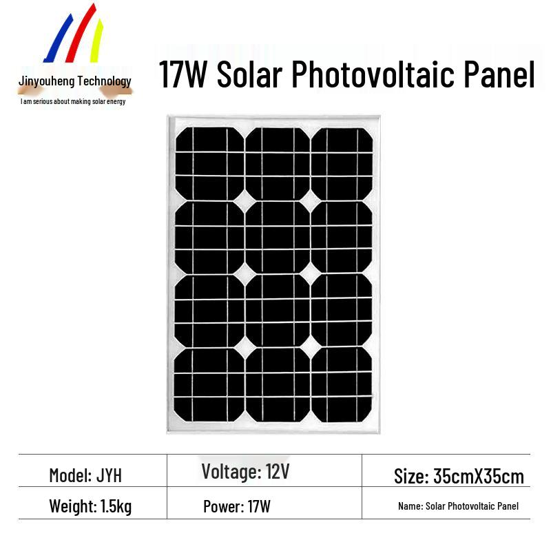 Monocrystalline Solar Power System for Outdoor & Indoor LED Lighting with Battery Charging