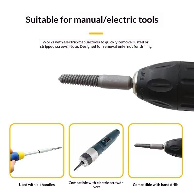 5/6Pcs Set Broken Bolt Extractor Set Electric Screw Remover With Center Drill Bits For Easy Thread Removal Tool Set