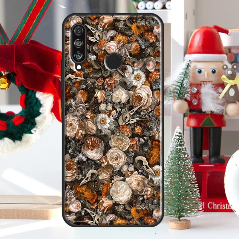 Raven Skull For Huawei Nova 9 10 SE 11 Pro Y60 Y70 Y90 Y61 Y91 Y72 Y73 12i 11i 8i P20 P30 P40 Lite Case