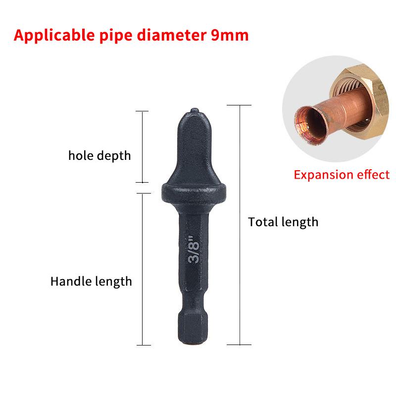 1/5Pcs Tube Pipe Expander Hexagonal Handle Metal Copper Pipe Takeover Tool Air Conditioner Repair Electric Drill Bit Flaring Too