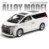 DA11:18 Toyota Vellfire Alphard LM300 MPV Alloy Metal Diecast Model Car High Simulation Collectibles Home Furnishings Holiday Gifts