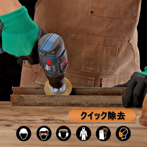 Hexagonal Shank Wire Brush Set of 6, 5 Types, Brass 6mm Shank, Cup Brush, Disc Brush, Umbrella Brush, Pen Brush, Rust Removal, Paint Stripping, Polish