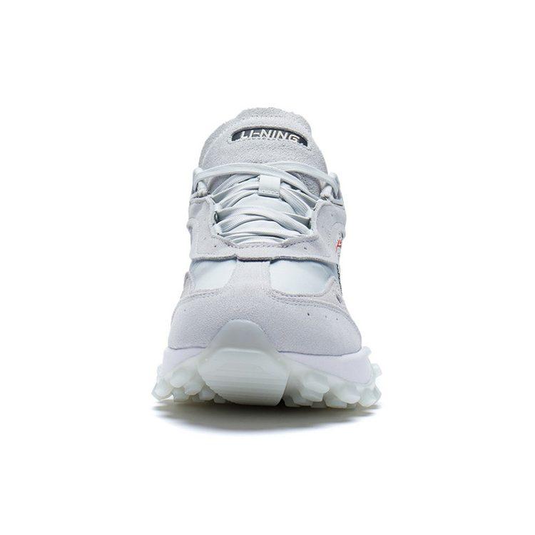 Li Ning Textile, Leather Trendy Cushioning Slip Resistant Abrasion Resistant Low top Casual Shoes Men's Light Lime AZGS081-2