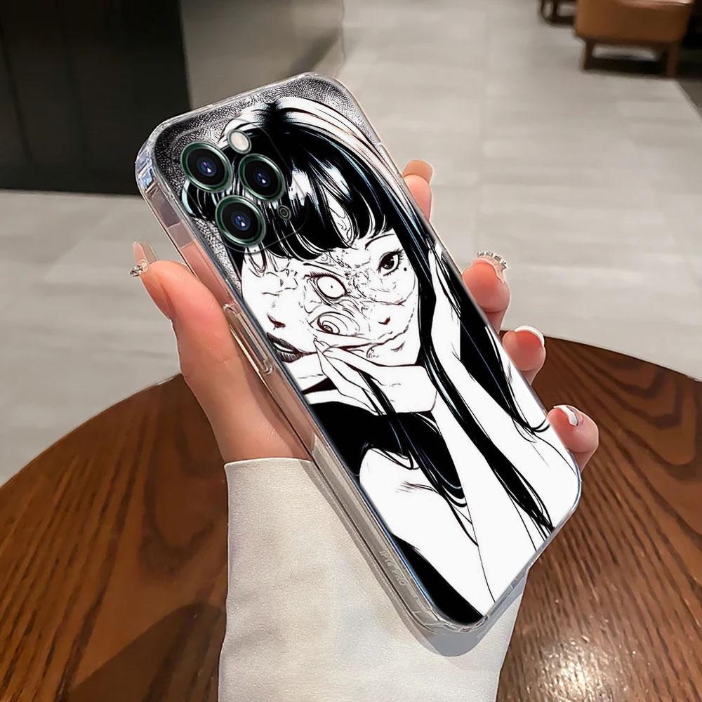 Horror Comic T-Tomies-Junjis Ito Manga Transparent Case For Apple iPhone 17 16 15 14 13 12 11 Pro Max Plus 16E 17Air Phone Cover