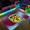 Burnley Football Design Crystal Velvet Carpet Cozy Non?Slip Printed Rug For Bedroom Living Room Entrance