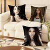 S-Selena Gomez Cushion Cover Soft Short Plush Pillow Cover Smooth Cozy Texture Aesthetic Cushion Case Home Decor