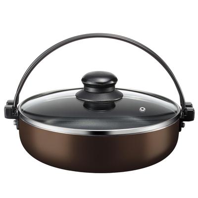 Wahei Freiz Sukiyaki Pot 20cm IH Compatible, Gas Compatible, PFOA-Free, Fluororesin Coating, Nagomi Takezen RB-3202
