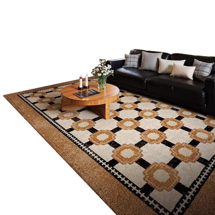 Wohnzimmer Vintage Teppich Schmutzabweisend und Pflegeleicht Haushalt Wasserdichter Teppich Schlafzimmer Bettvorleger