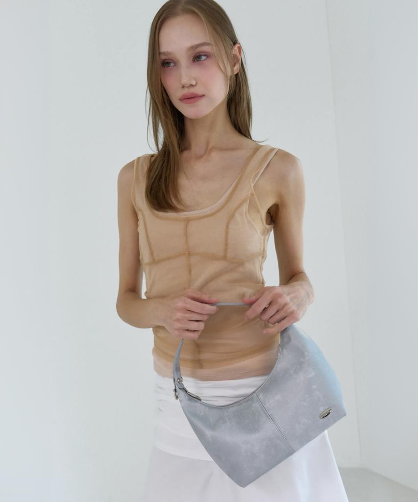 Gocce Kain Mini Hobo Bag_Silver Gn101K