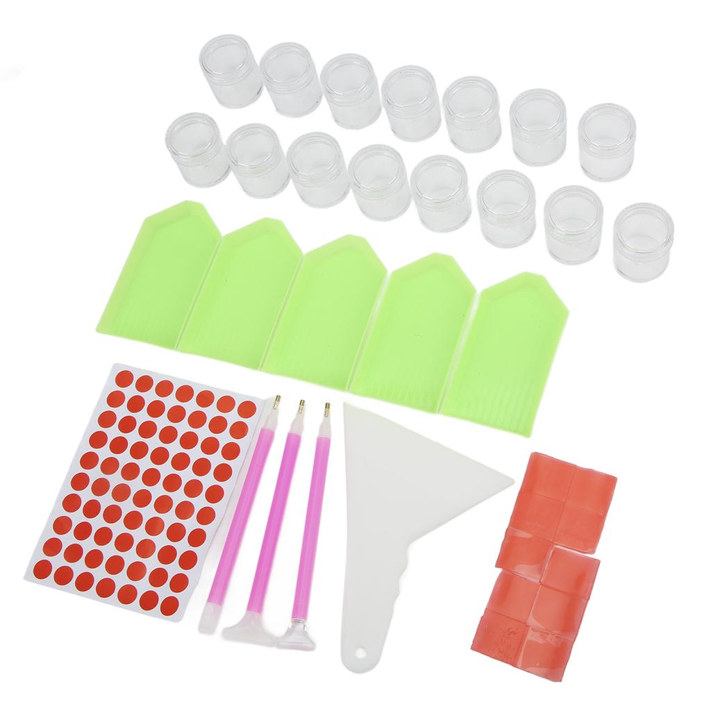 Rhinestone Painting Case 15 Grid Transparent Design Portable Practical Bead Storage Containers Art Supplies