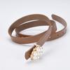 New Thin Belt Korean Version of Retro Pearl Decoration for Women's Thin Belt with Windbreaker Dress Waist Seal Waist Decoration