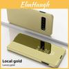 For Samsung Galaxy S10 Plus Mirror Flip Phone Case With Electroplated Finish And Antishock Features For Casual And Formal Scenarios