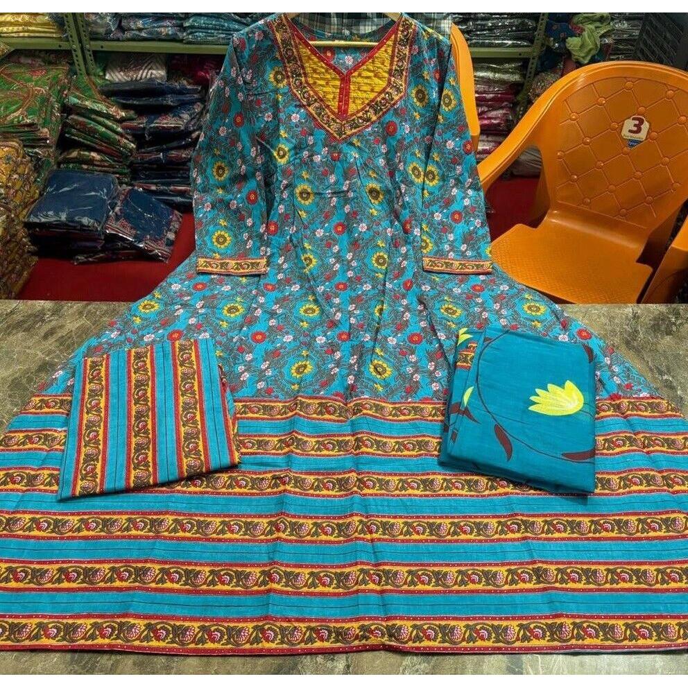 Indian Pakistani Anarkali Salwar Suit Kurti Pant Dupatta Set Women Party Wear SC-1836a