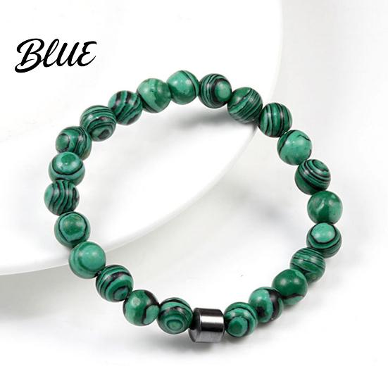 Modisches Edelstein Armband mit Perlen für Herren Damen Retro Natürlich