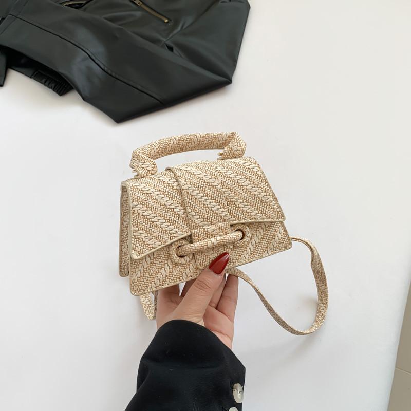 Trendy Minimalist Chic Small Square Bag Stylish Pu Shoulder Tote For Spring Fashion