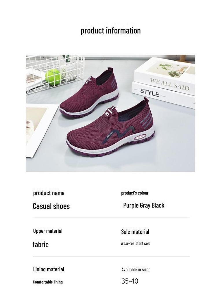 2024 Women's Spring Breathable Slip-On Casual Soft-Soled Shoes