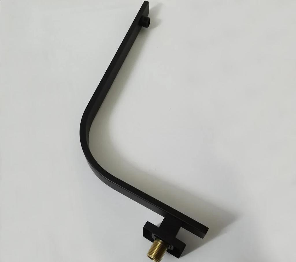 Brass GOOSENECK Square black or Gunmetal gray or chrome Rain shower Wall Mounted shower head shower arm SA005-1