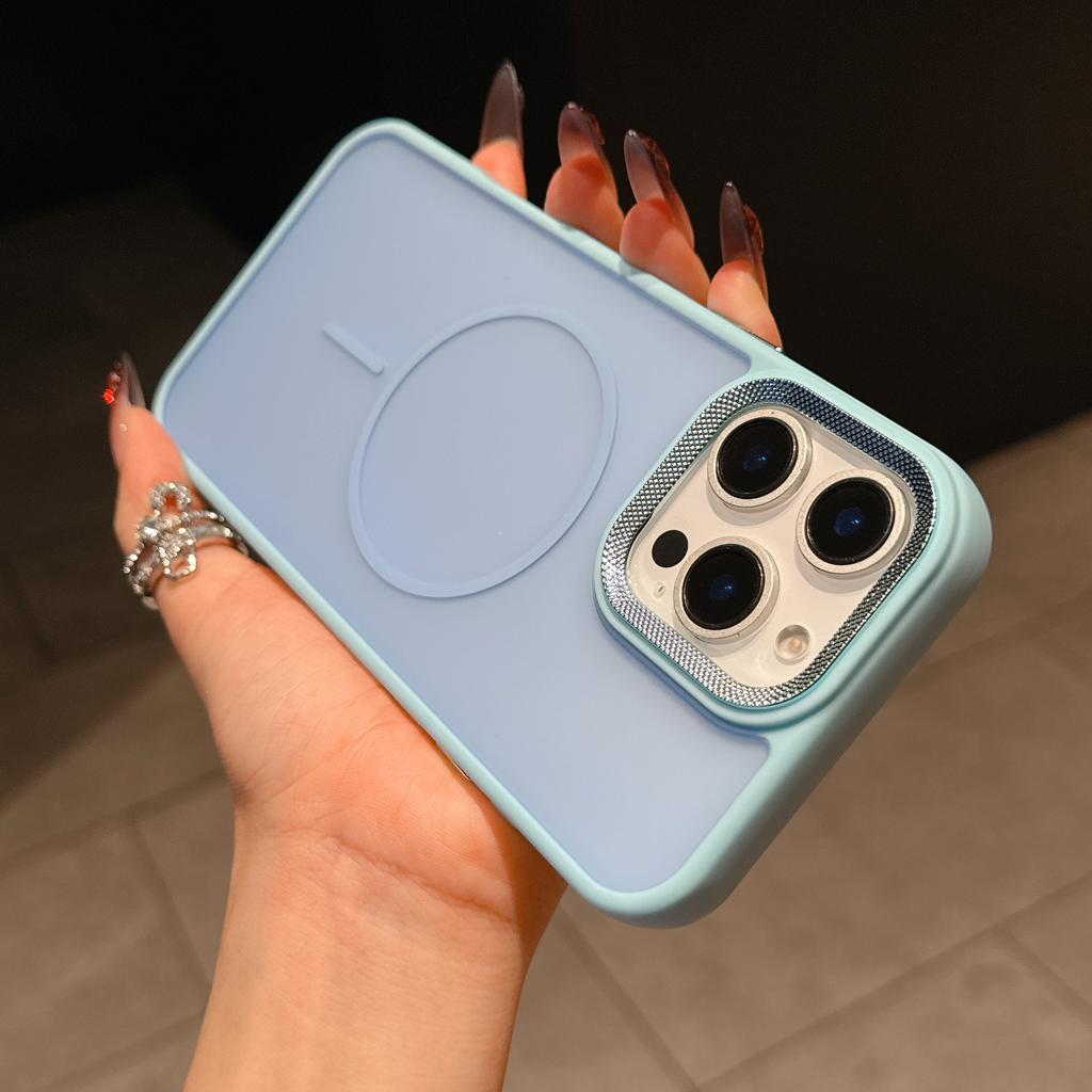 Applicable To Iphone16 Matte Skin-feeling Mobile Phone Case Magnetic 14/13 Apple 15 Promax Protective Case for Men and Women