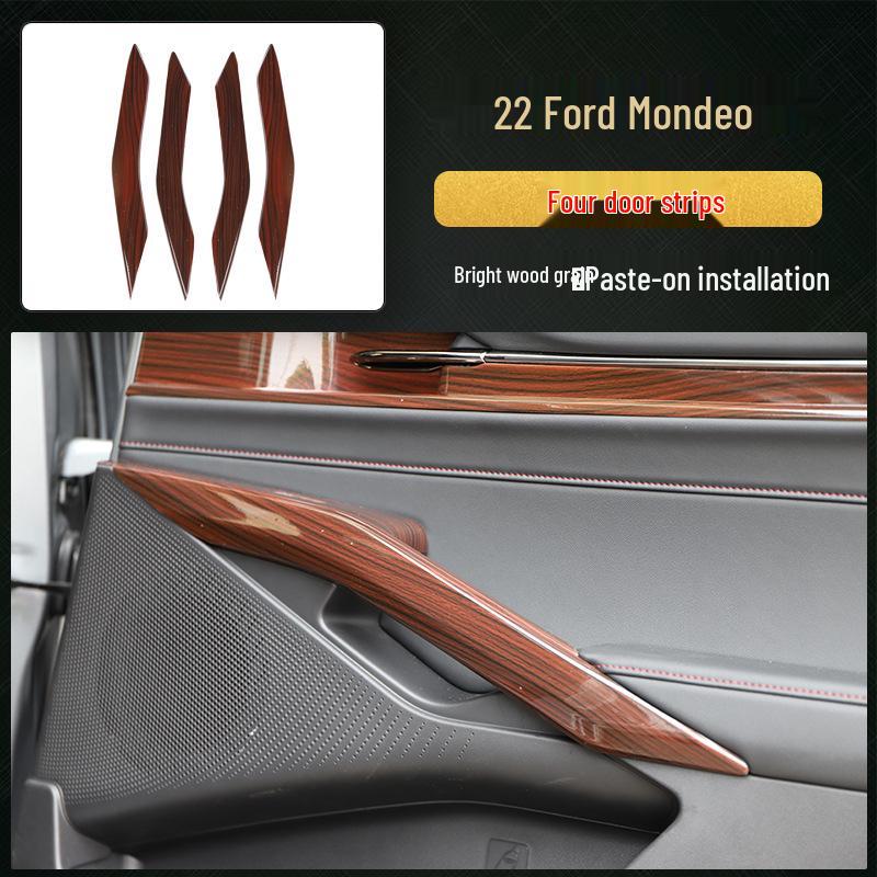 22 Mondeo Carbon Fiber Peach Wood Interior Sticker for Navigation Console & Power Window.