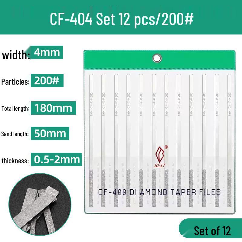 Diamond Electroplated Alloy File Set CF-400 with Carborundum - Free Shipping