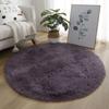 Green Round Fluffy Carpet For Kids Room Solid Plush Rug For Bedroom Room Soft Long Hair Floor Mat Circle Bathroom Cute Decoration Chair Mat