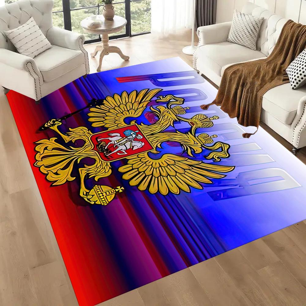 Red-style Russian Emblem Square rugs are a great choice for living rooms, bedrooms, home décor, and as gifts.
