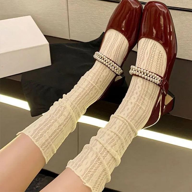 Women Sweet Lace Short Summer Socks Japanese Cute Vintage Hollow Out Cotton Soft Lolita Style Kawaii Sockings High Quality Socks