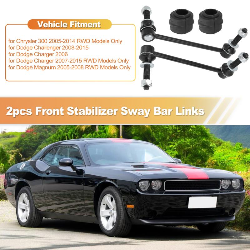 X Autohaux No.K80822/K80823 Front Sway Bar Link Bushing Kit for Dodge Challenger Charger