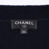 CHANEL [Good condition/Domestic regular] P55370K07271 CC Logos 100% cashmere knit dress 34 NavyUsed