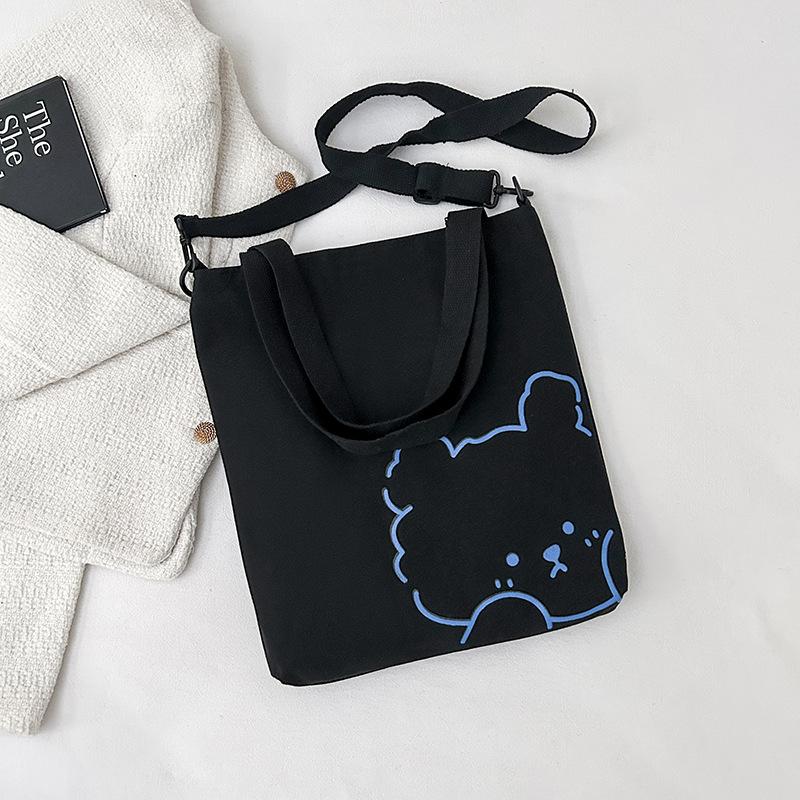 Large Capacity Underarm Canvas Bag Women's 2025 New Casual Commuter Shopping Bag Student Shoulder Canvas Bag for Class