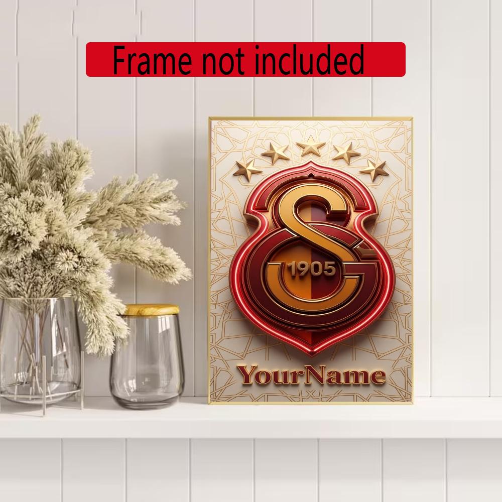 Galatasaray Customize Your Name Diamond Painting Round Diamond Rhinestones Mosaic Diamond Embroidery Wall Paintings Rhinestones Gift Frameless