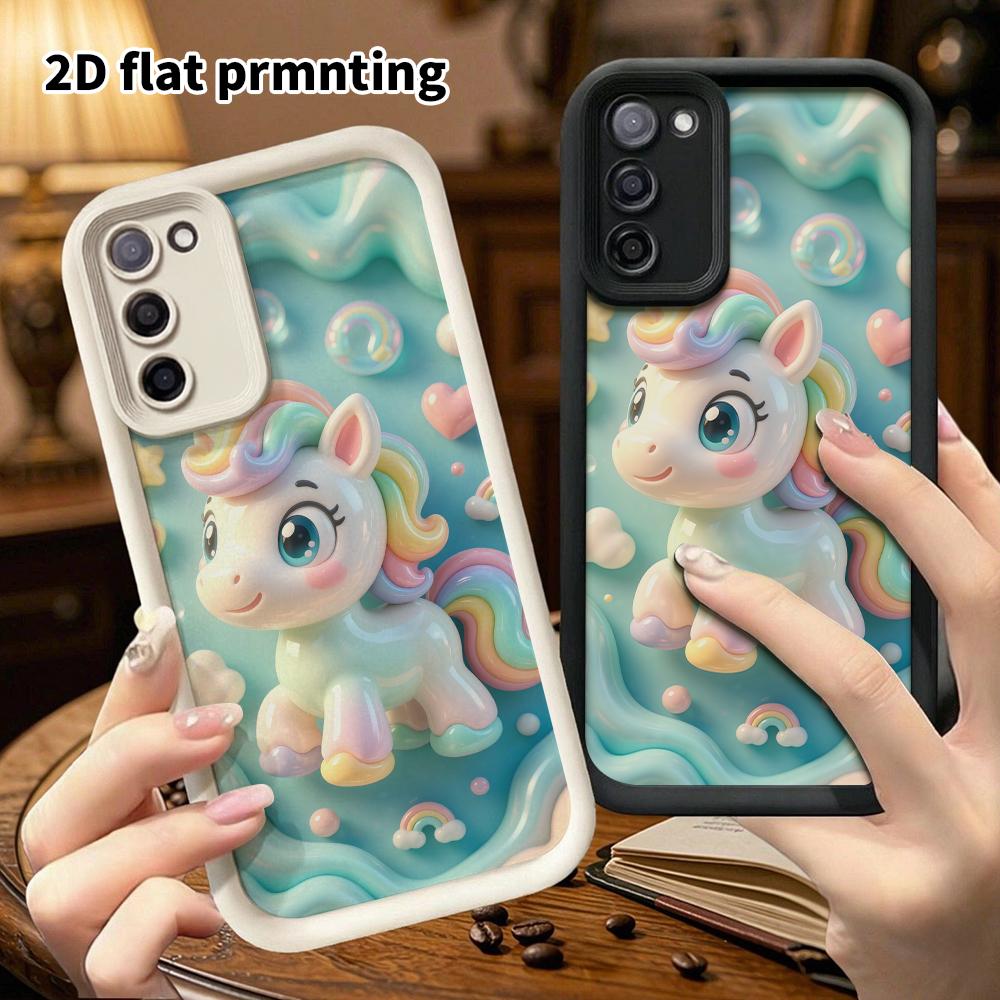 Phone case: 2D flat design suitable for Samsung Galaxy A34 A35 M05 M06 S20 S22 S21 FE Plus 5G protective case, My Little Pony, Christmas and Halloween