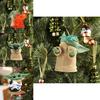Charming Acrylic Baby Yoda Santa Claus Christmas Ornament For Festive Car Decor