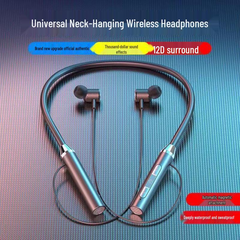 

Best-Selling Neckband Bluetooth Earphones with Wireless In-Ear Dual Buds & Extended Battery for Universal Mobile Compatibility