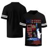 Men's Casual V Neck Short Sleeve Sports Shirt with Graphic Print Independent Day Themed Lightweight Athletic Tee for Outdoor and Everyday Wear